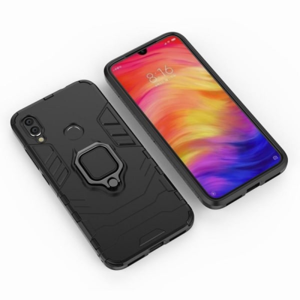 Xiaomi Redmi Note 7 Stöttåligt Skal med Ringhållare ThinArmor Svart