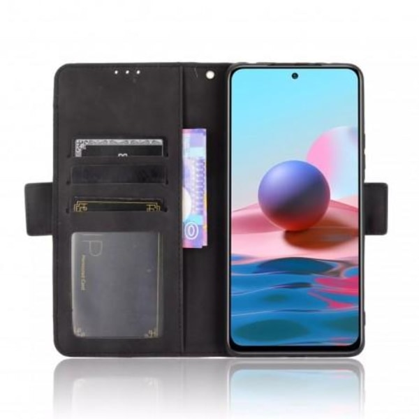 Xiaomi Redmi Note 10 Pro Plånboksfodral PU-Läder 6-FACK Winston® V3 Svart