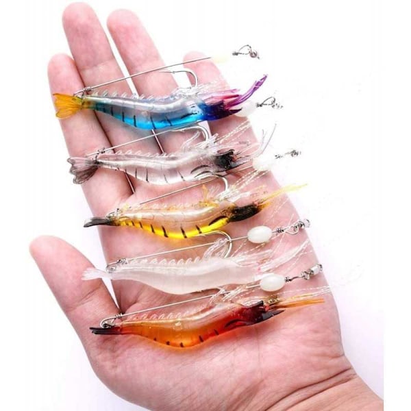 6-PACK rejelokkemadsæt fiskeagn Multicolor