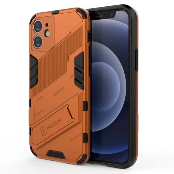 iPhone 12 Mini Iskunkestävä kotelo jalustalla ThinArmor V2 Orange