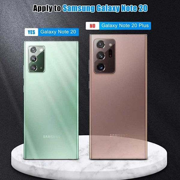 2-PACK Samsung Note 20 -kameran linssisuojus, joustava lasi Transparent