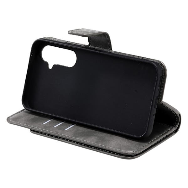 Samsung S25 Plus Praktisk Plånboksfodral med 12-Fack Array V4 - Grå