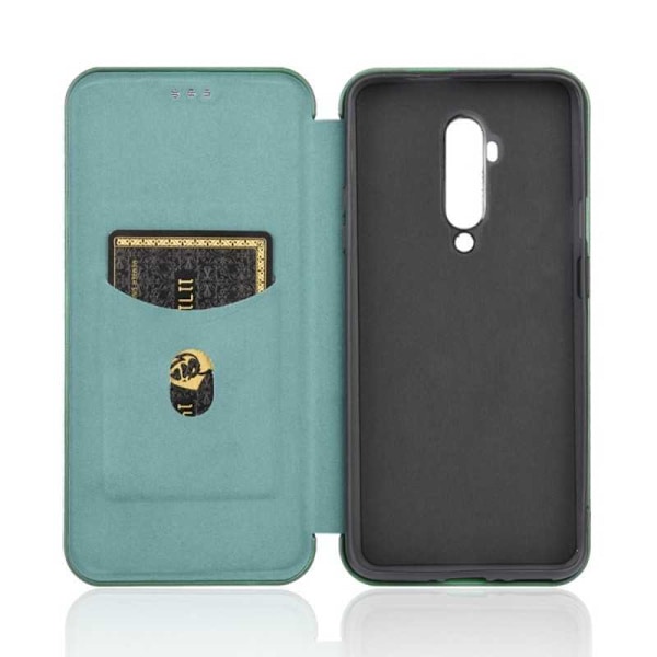 OnePlus 7T Pro Flip Case -korttipaikka CarbonDreams Green Green