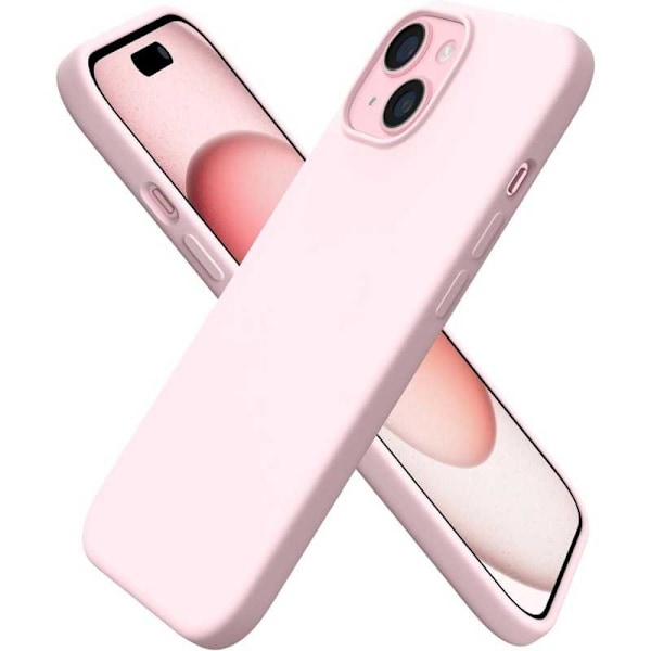 Kuminen iskunkestävä kotelo iPhone 15 Plus - vaaleanpunainen
