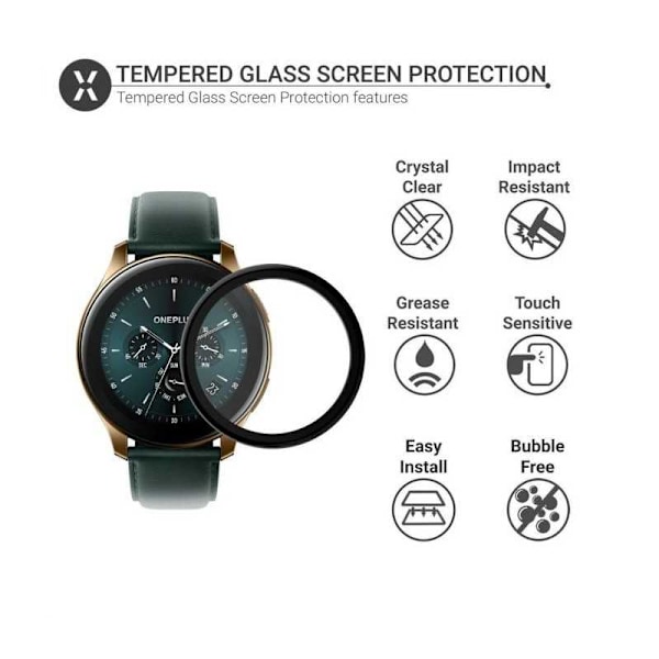 OnePlus Watch FullFrame 3D Härdat glas 0.26mm 9H Transparent