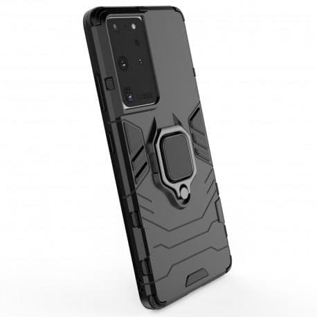 Samsung S21 Ultra Stöttåligt Skal med Ringhållare ThinArmor® Black
