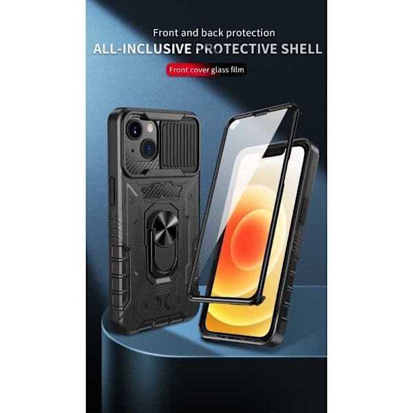 iPhone 14 Max Comprehensive Premium 3D -kotelo ThreeSixty CamShield Black