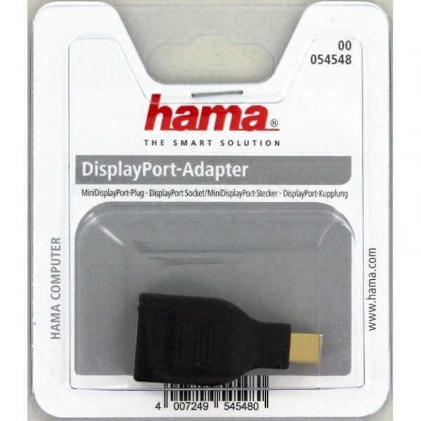 HAMA Adapter DisplayPort til Mini DisplayPort Black
