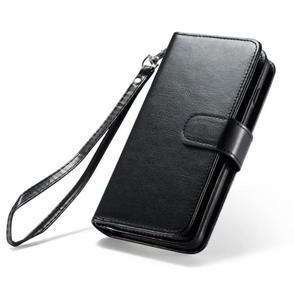 Samsung S10 Plus käytännöllinen lompakkokotelo 2in1 11-lokeroise Black