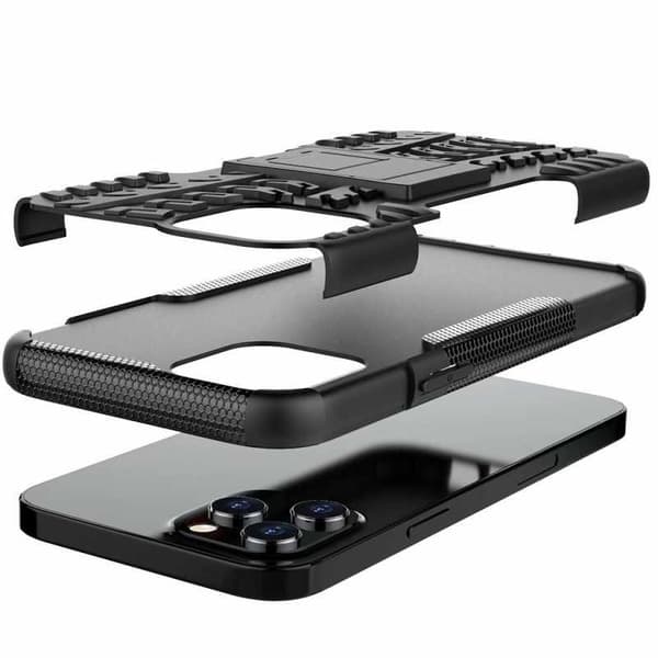 iPhone 12 Pro Max iskunkestävä kotelo Active-tuella Black