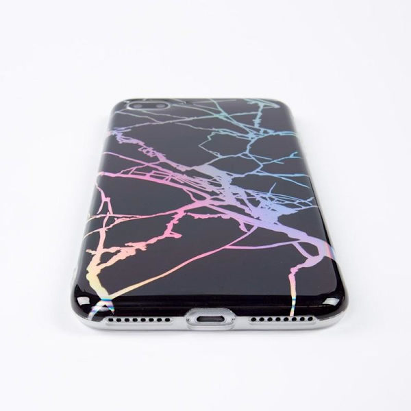 iPhone 8 Plus stødabsorberende marmor etui Lazr Svart