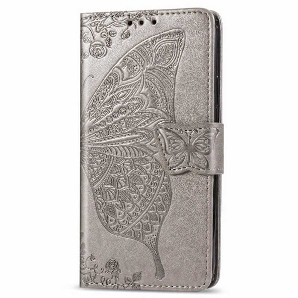 Samsung S20 FE Plånboksfodral PU-Läder 4-FACK Motiv Fjäril Rosenguld