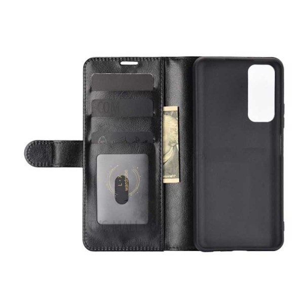 Huawei P Smart 2021 Pung etui PU-læder 4-KOMPARTMENT Evry Black