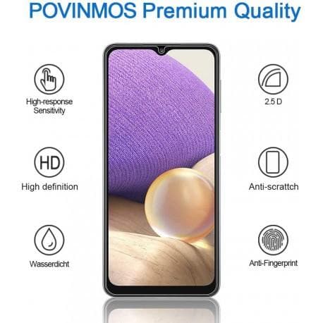 2-PACK Samsung A32 4G Härdat glas 0.26mm 2.5D 9H Transparent