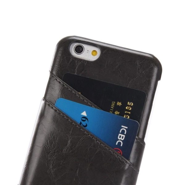 iPhone 7 Eksklusivt støtdempende kortholder Retro Black