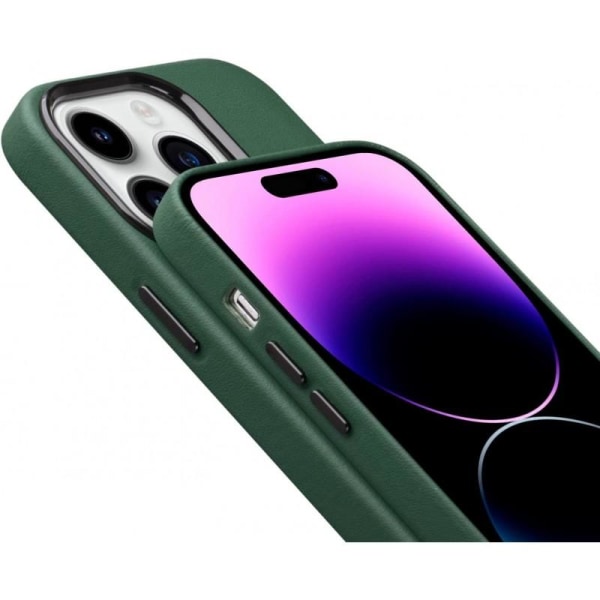 iPhone 12 Mini Stöttåligt Premium Magsafe Skal Veganläder Nordce Mörkgrön