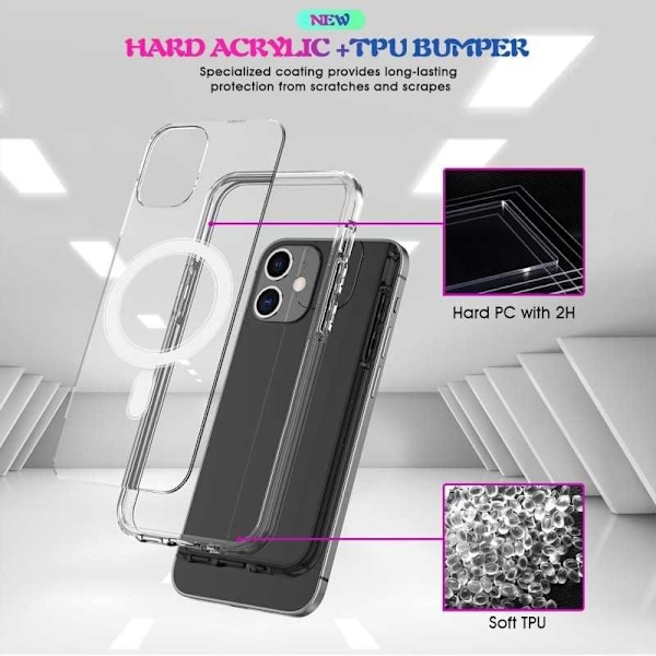 iPhone X / XS Transparent stødabsorberende cover MagSafe-kompatibel Transparent