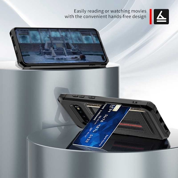 Samsung S10e stødsikkert cover med kortrum Solid V5 Black