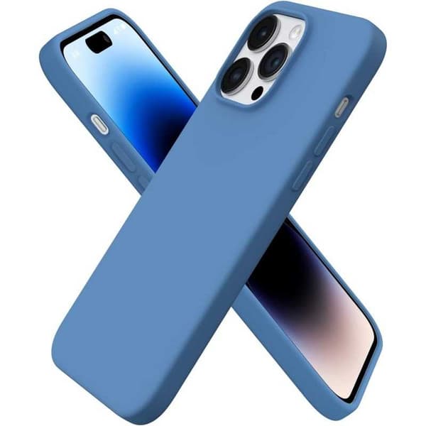 Gummibelagt Stöttåligt Skal iPhone 15 Pro - Blå
