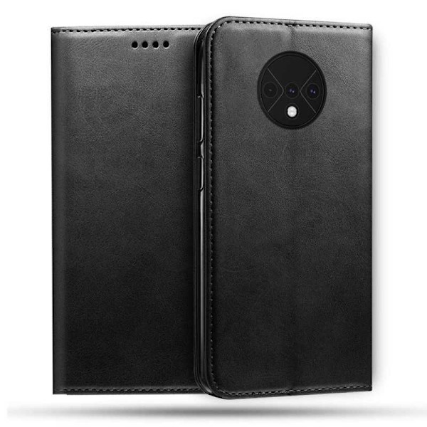OnePlus 7T Plånboksfodral PU-Läder 4-FACK Svart