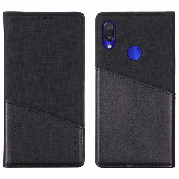 Xiaomi Redmi Note 7 Elegant sag i PU -læder med RFID -blok Black