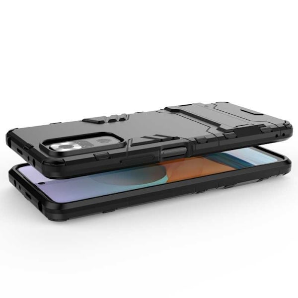 Xiaomi Redmi Note 10 Pro iskunkestävä kotelo jalustalla ThinArmor Black