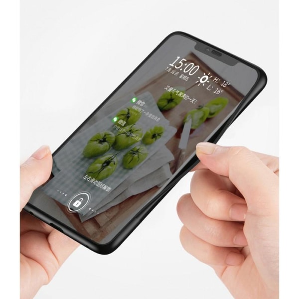 OnePlus 7 Pro Marmorskal 9H Härdat Glas Baksida Glassback V2 Black Svart/Vit