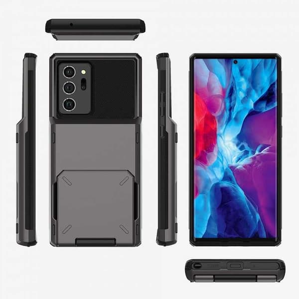 Samsung Note 20 Ultra iskunkestävä kotelo Void-korttipaikalla Black