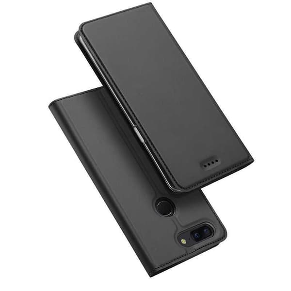 OnePlus 5T Flip Case Smooth -korttipaikka Svart