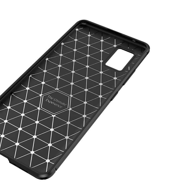 Samsung A41 Stöttåligt Slimmat Skal FullCarbon V4 Svart