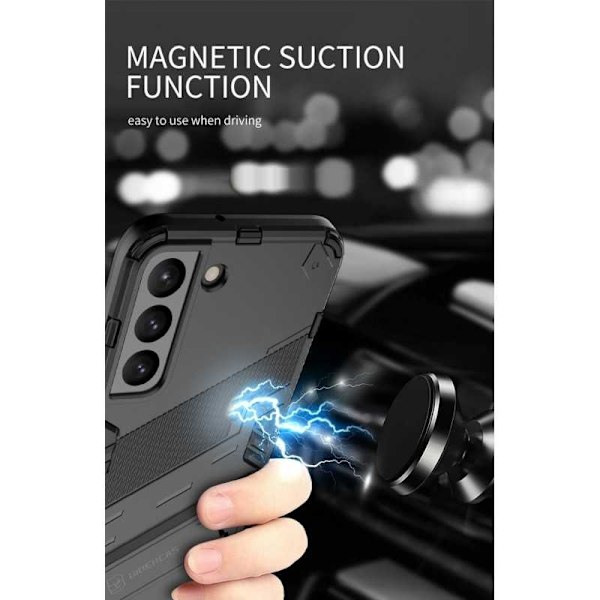 Samsung S22 Plus stødsikkert cover med Kickstand ThinArmor V2 Svart