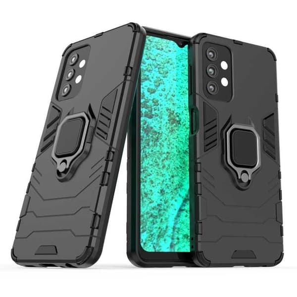 Samsung A32 5G iskunkestävä kotelo ThinArmor sormustelineellä Black