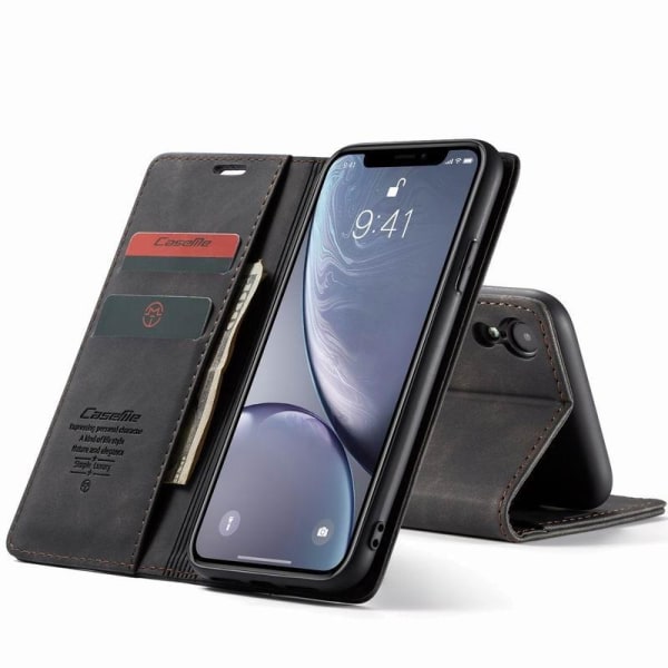 iPhone XR Elegant Flip Case CaseMe 3-FACK Black