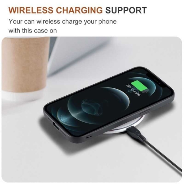 8-FACK iPhone 11 Pro Max Stöttåligt Skal med Magnetisk Korthållare DG.MING Detach Black