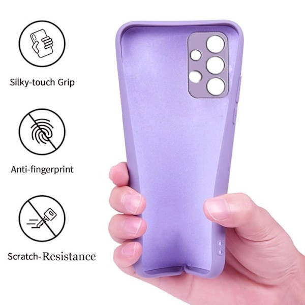 Samsung A34 5G Gummibelagd Matt Skal Kameraskydd Liquid - Lila