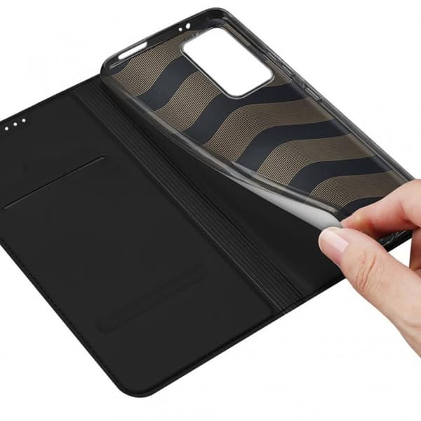 Google Pixel 6A läppäkotelo Smooth Card -lokero Black