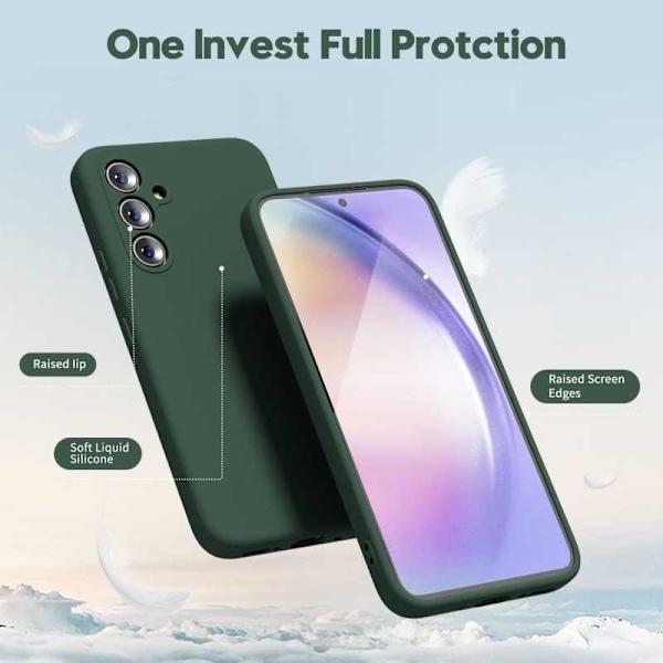 Samsung A15 5G Kuminen Matt Green Shell Liquid - vihreä Dark green