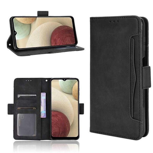 Samsung A12 Plånboksfodral PU-Läder 6-FACK Winston V3 Svart