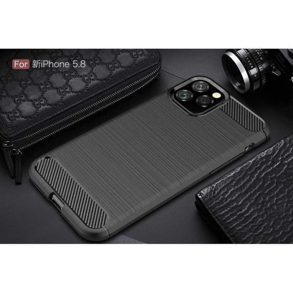 iPhone 11 Pro Iskunkestävä SlimCarbon-kuori Black