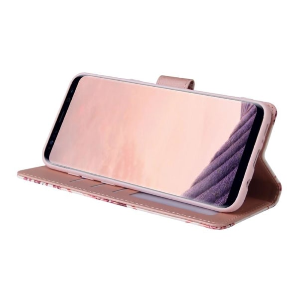 Samsung S8 Trendikäs lompakkokotelo Sparkle 4-FACK Pink