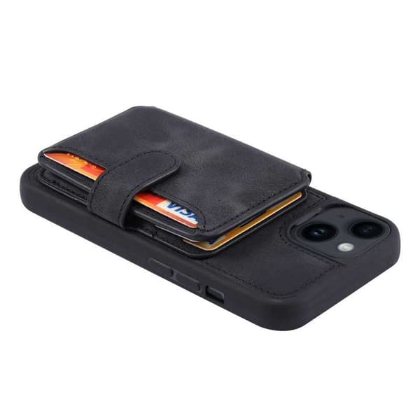 iPhone 14 Iskunkestävä Premium Cover 7-SLOT Solid V6 Nordcell™ Black