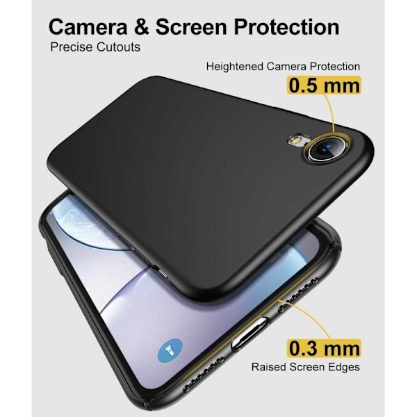 iPhone XR Erittäin ohut mattamusta kansi Basic V2 Black