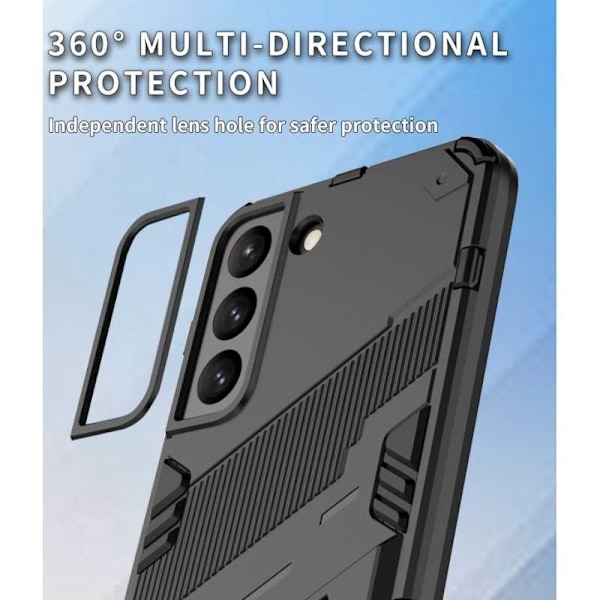 Samsung S22 Plus Stöttåligt Skal med Kickstand ThinArmor V2 Svart