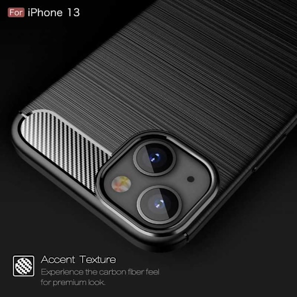 iPhone 13 iskunkestävä kotelo SlimCarbon Black