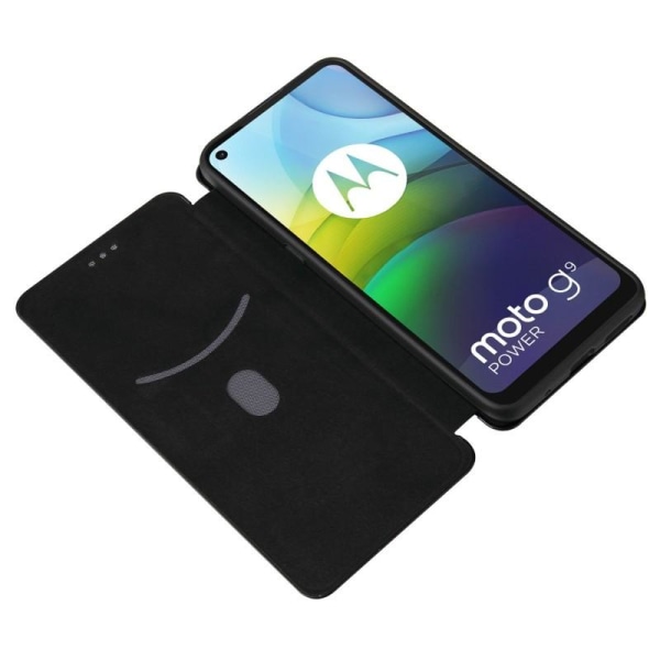 Motorola Moto G9 Power Flip Deksel Kortspor CarbonDreams Black