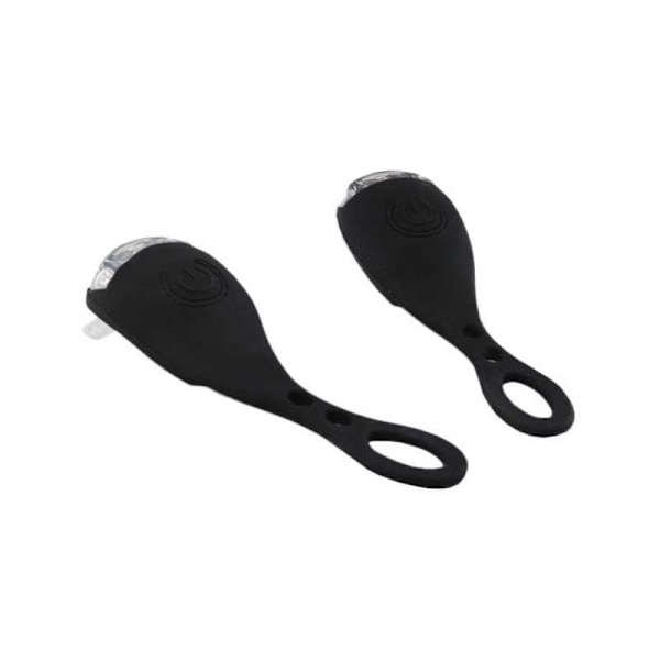 2-PACK Vattentät LED Ljus för Cykel / Barnvagn Svart