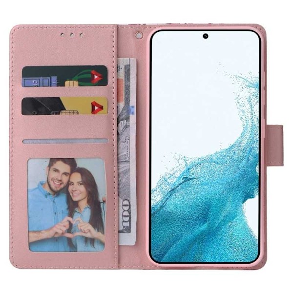 Samsung S23 Trendigt Plånboksfodral Sparkle 4-FACK Rosa