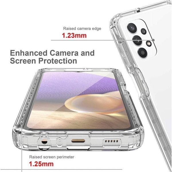 360° fuld dækning & stødabsorberende cover Samsung A13 4G Transparent