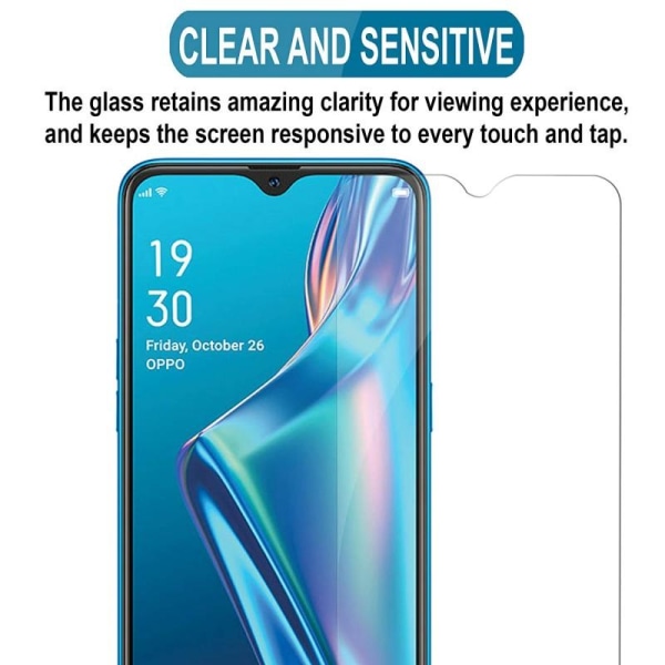 2-PACK Samsung A12 Hærdet glas 0,26mm 2,5D 9H Transparent