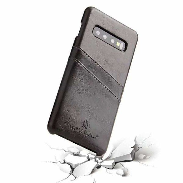 Samsung S10 Plus stødabsorberende kortholder retro Svart